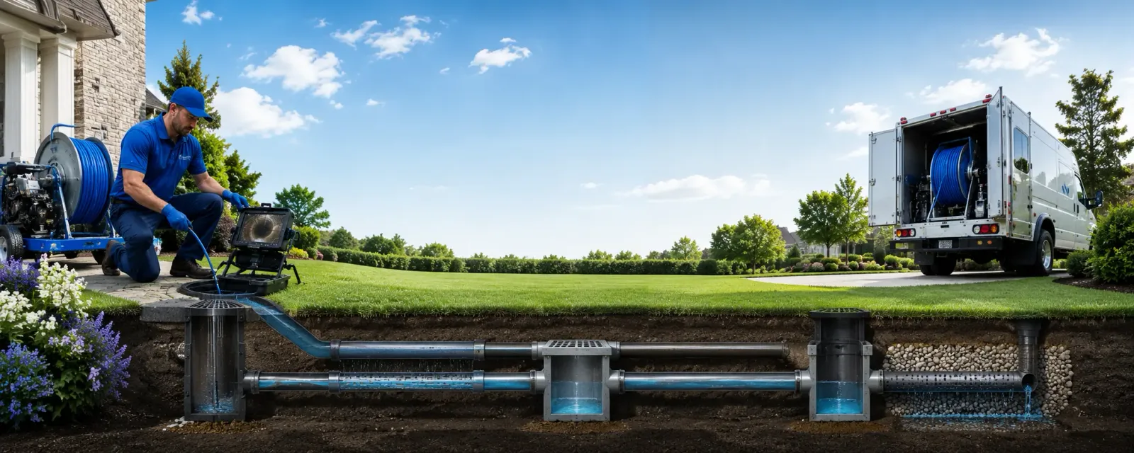 Outdoor drain cleaning information for South Gardiner, ME